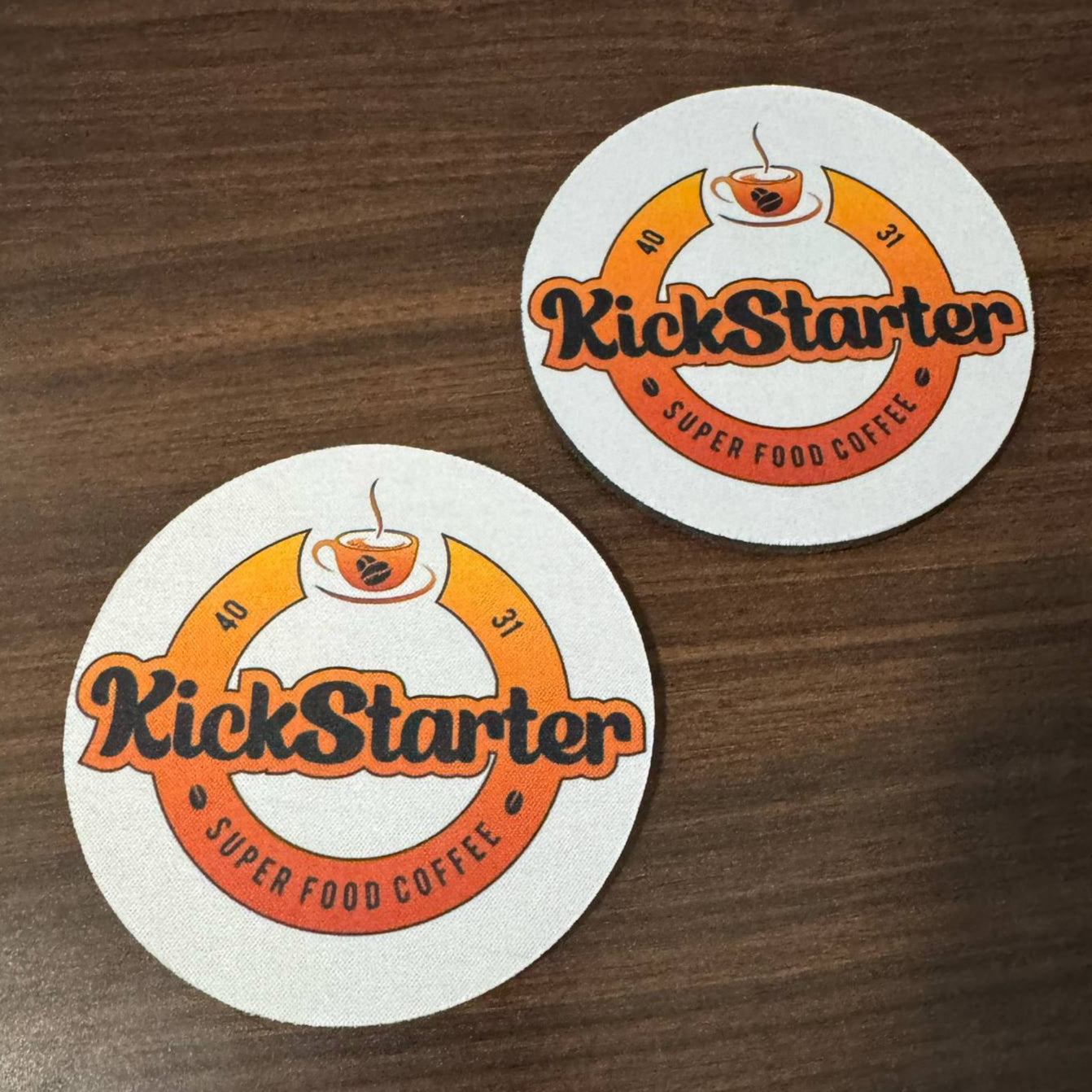 Kickstarter Coffee Coasters | Set of 2 Stylish Coasters