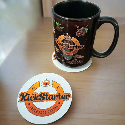 Kickstarter Coffee Coasters | Set of 2 Stylish Coasters