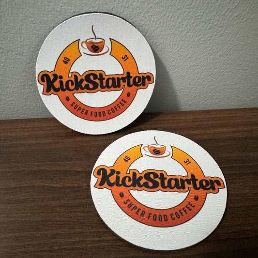 Kickstarter Coffee Coasters | Set of 2 Stylish Coasters