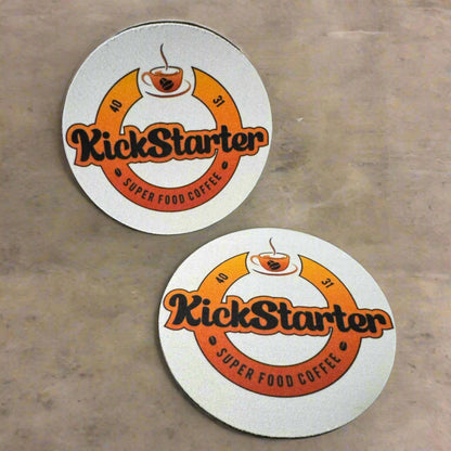 Kickstarter Coffee Coasters | Set of 2 Stylish Coasters